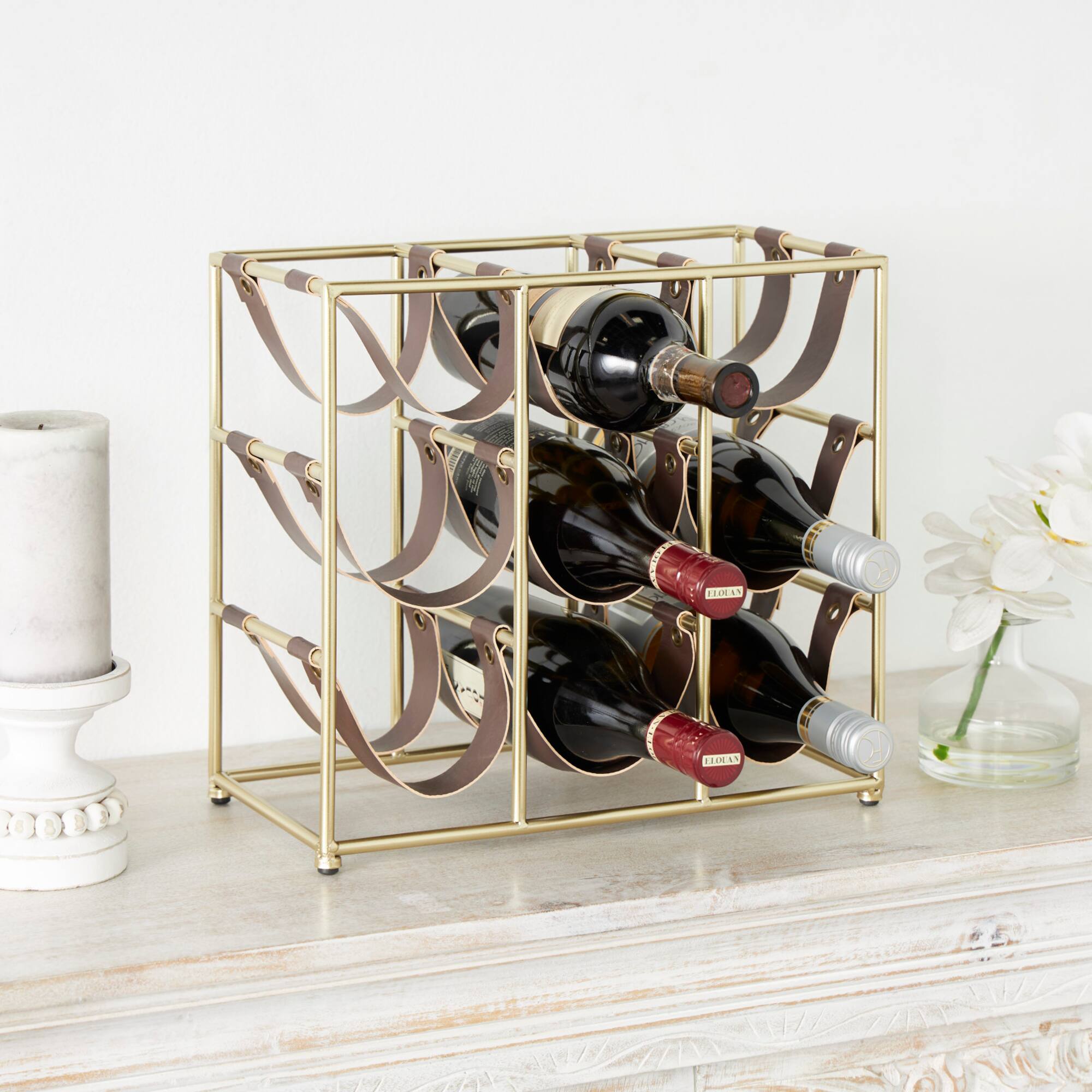 Gold Metal Wine Rack
